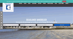 Desktop Screenshot of beaulande-immobilier.com