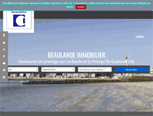 Tablet Screenshot of beaulande-immobilier.com